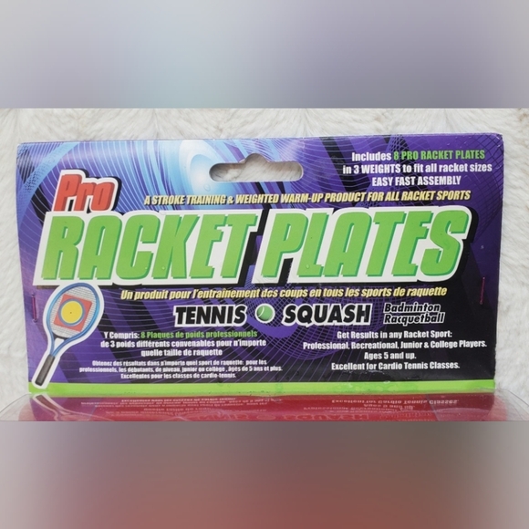 New in Packaging Pro Racket Plates Tennis & Squash Training Aid Device 3 Weights - Picture 2 of 4
